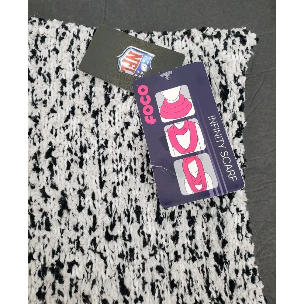 Philadelphia Eagles NFL Knit Infinity Scarf Black Gray White Multicolor New